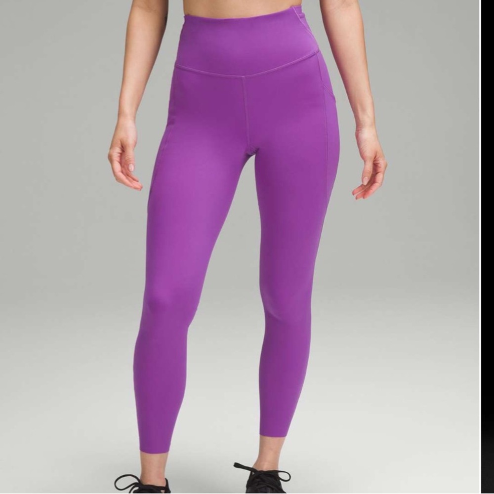 Lululemon Fast & Free HR Tight 25” Pockets Legging Purple Nulux Run Workout NWT